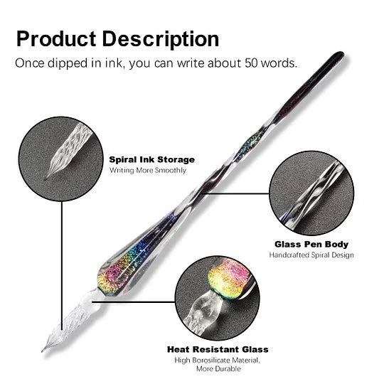 Schrijf met elegantie dankzij de in glas gedoopte pen