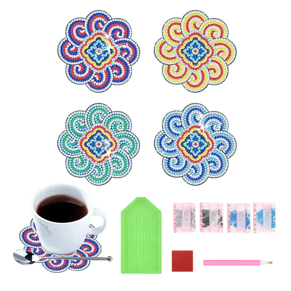 DIY coasters med rhinsten