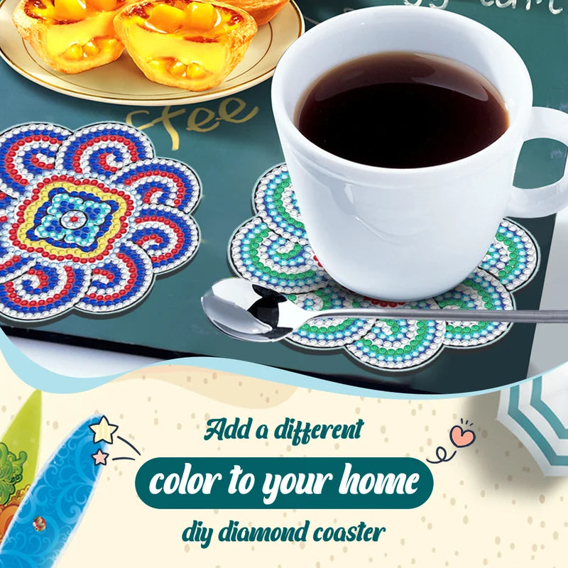 DIY coasters med rhinsten