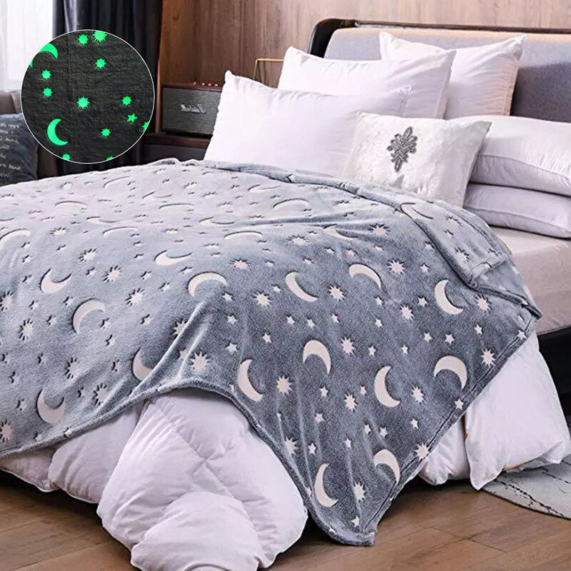 Magic blanket that glows in the dark
