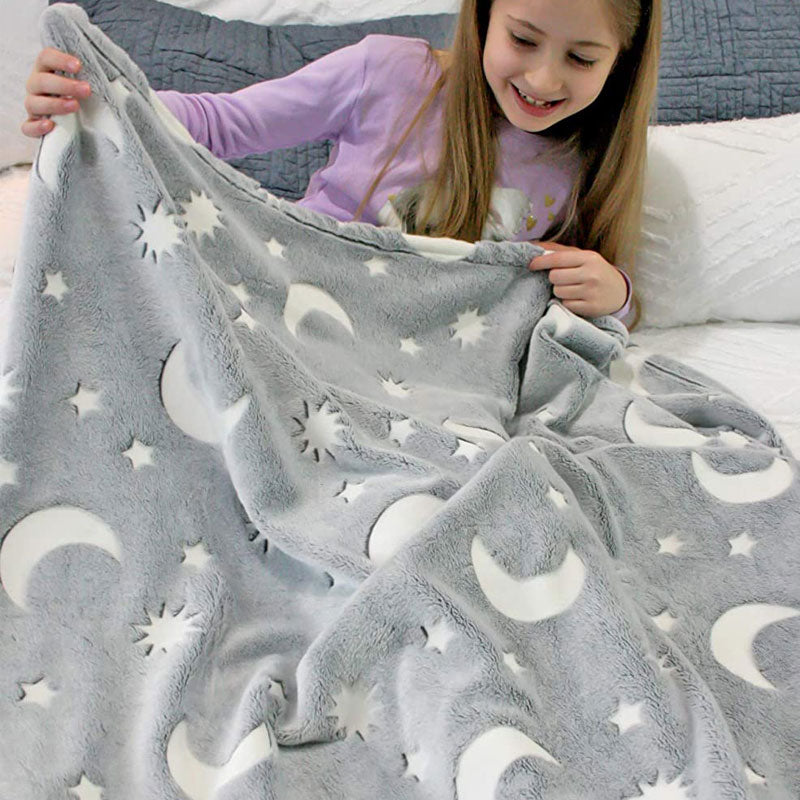 Magic blanket that glows in the dark