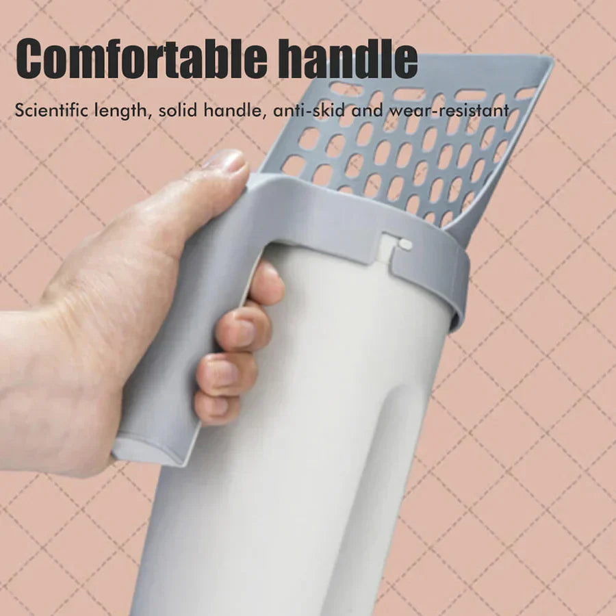 Praktisk kattebakke med integrerede poser