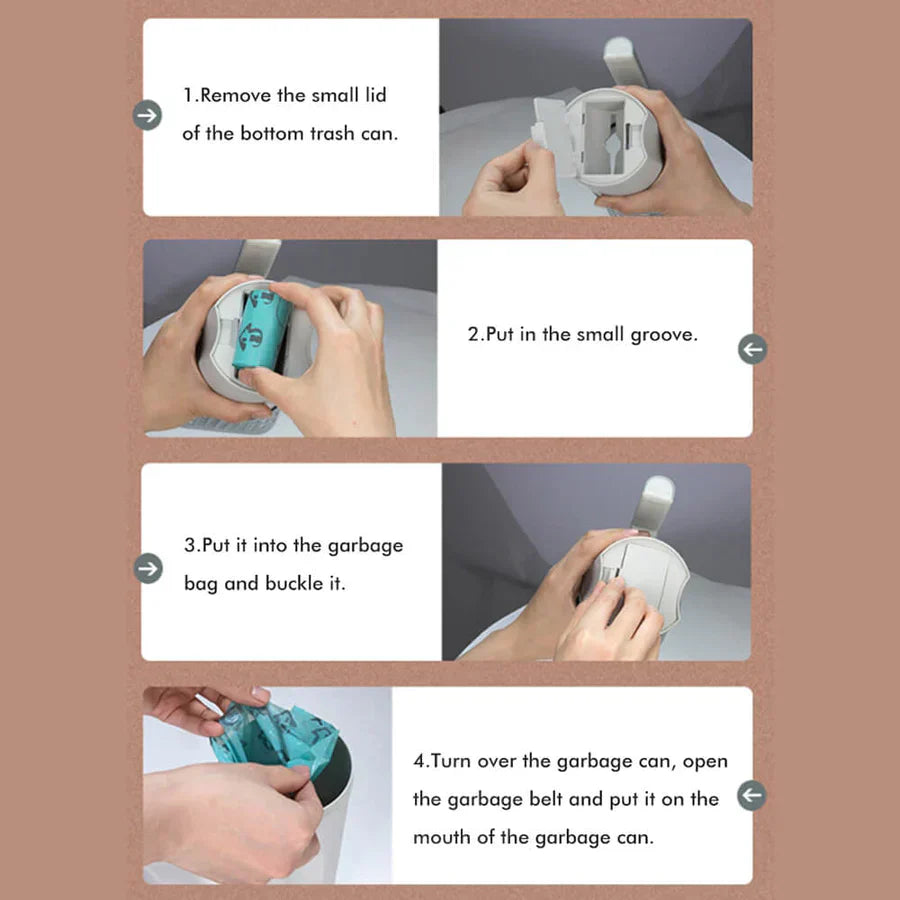 Praktisk kattebakke med integrerede poser