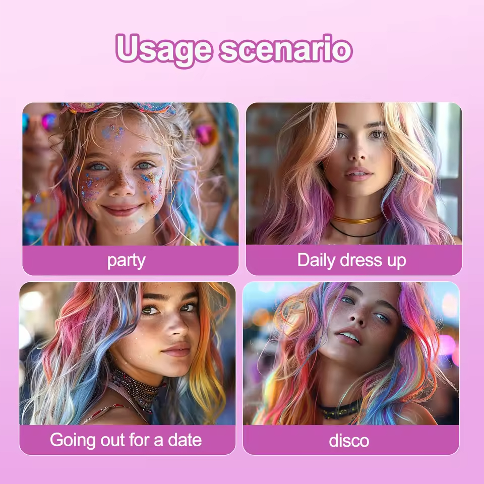 Colorazione dei capelli divertente e temporanea in 5 secondi