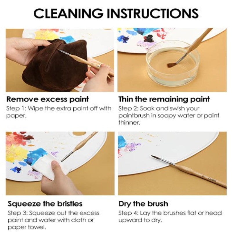 Präzise Pinsel für feine und perfekte Details (x11)