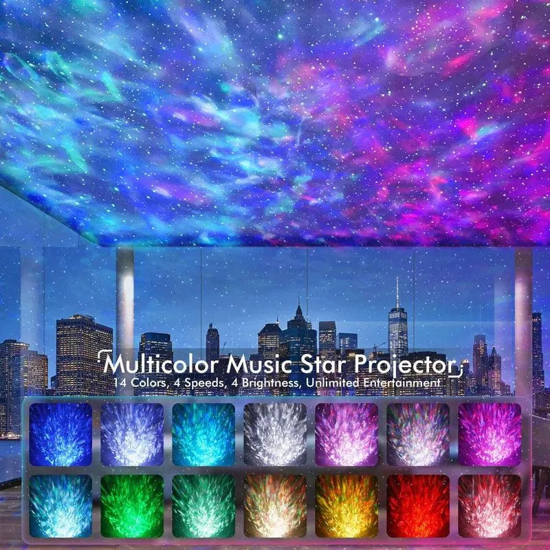 音楽とリモコン付きの銀河プロジェクター
