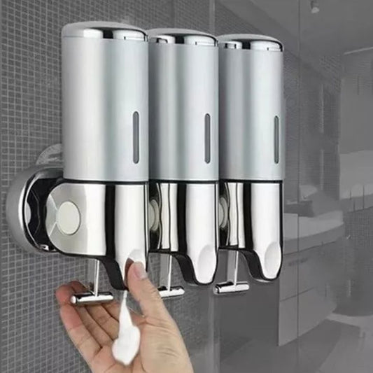 Distributeur mural 2-en-1 pour salle de bain ordonnée