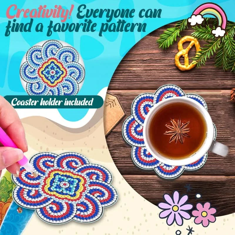 DIY coasters med rhinestones 