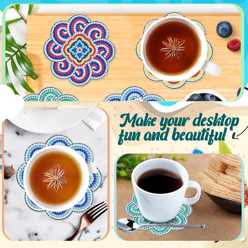 DIY coasters med rhinsten 