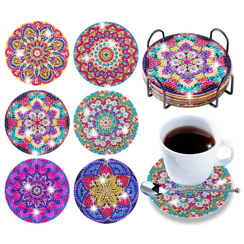 DIY coasters med rhinsten 