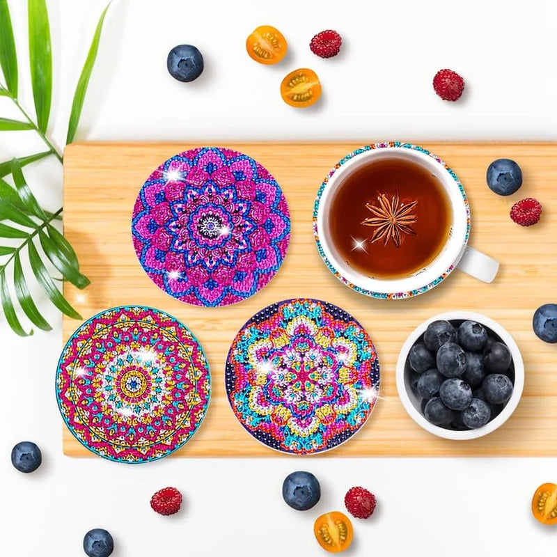 DIY coasters med rhinsten 