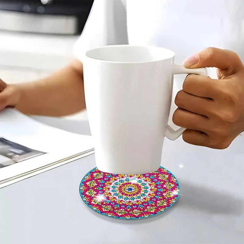 DIY coasters med rhinsten 