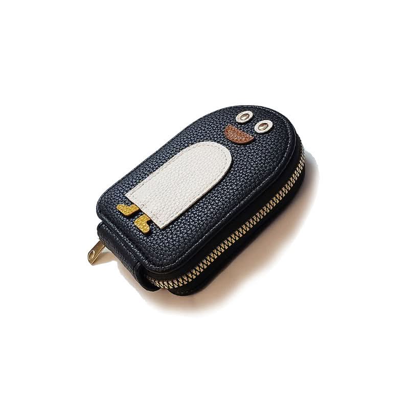 Porte-cartes - motif pingouin compact et résistant
