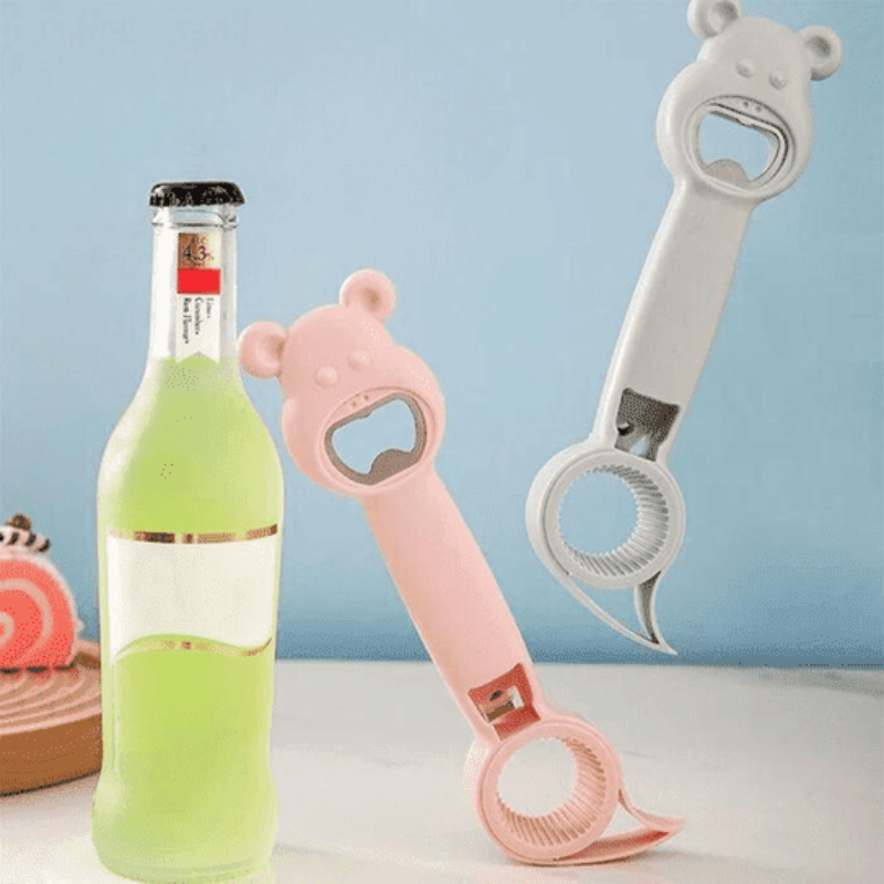 4-in-1 multifunctionele fles- en potopener 
