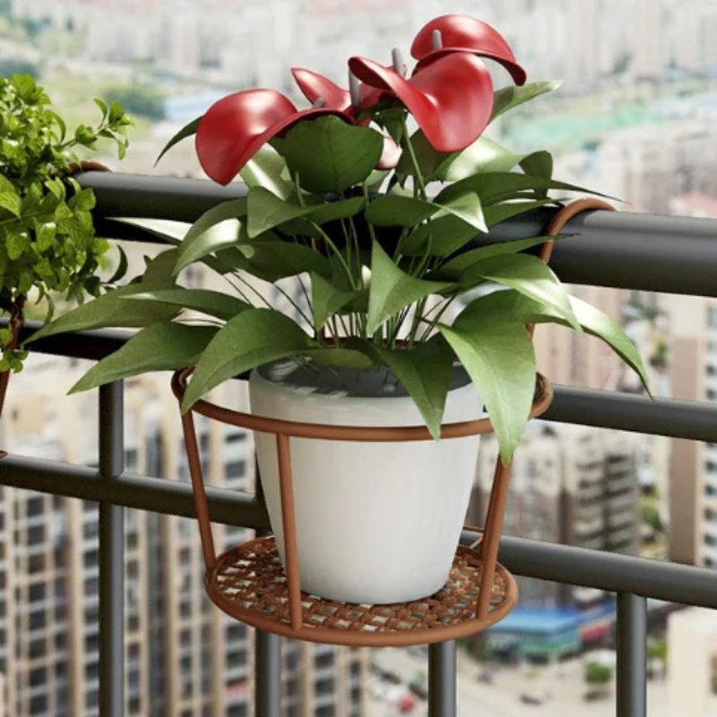 Support suspendu pour pots de fleurs, intérieur et extérieur