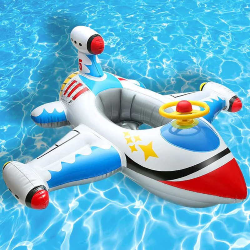 Opblaasbaar kinderzwembad in vliegtuigstijl om in het water te spelen 