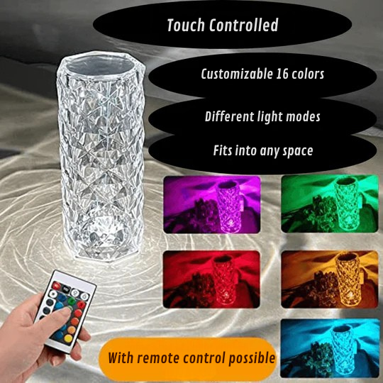CrystalMax™ - Lampa stołowa LED z efektem kryształu 