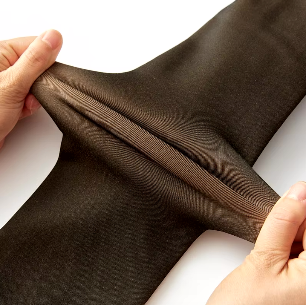 The transparent fleece tights 