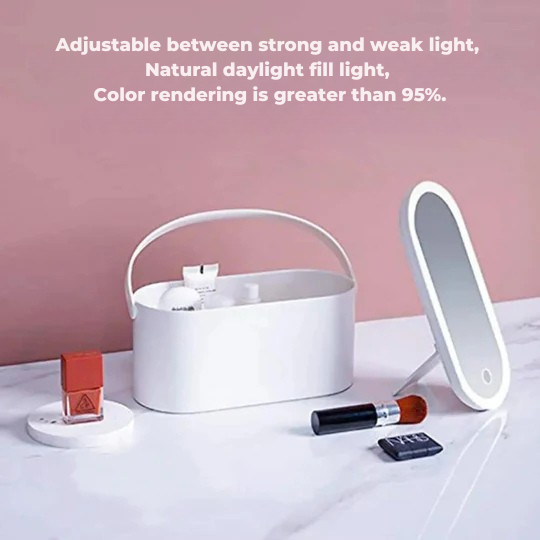 LEDミラーと統合収納を備えた完璧な美 