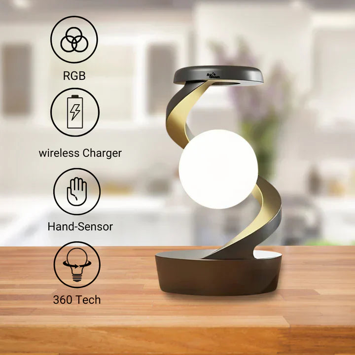 Designová LED lampa s integrovanou bezdrátovou nabíječkou 