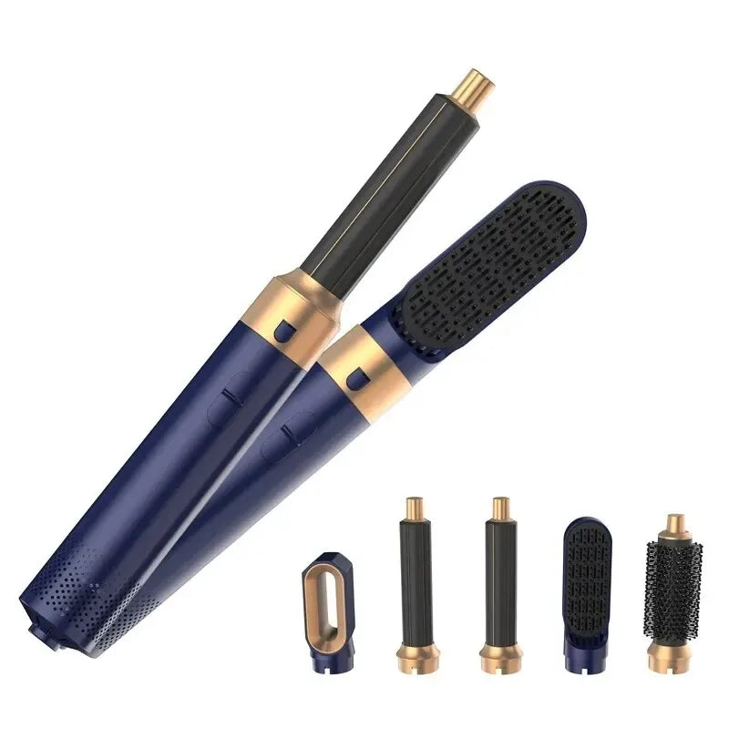 Style, straighten, and dry with a single 5-in-1 device 