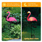 Luminous solar flamingo Różowy – Magic garden at night 