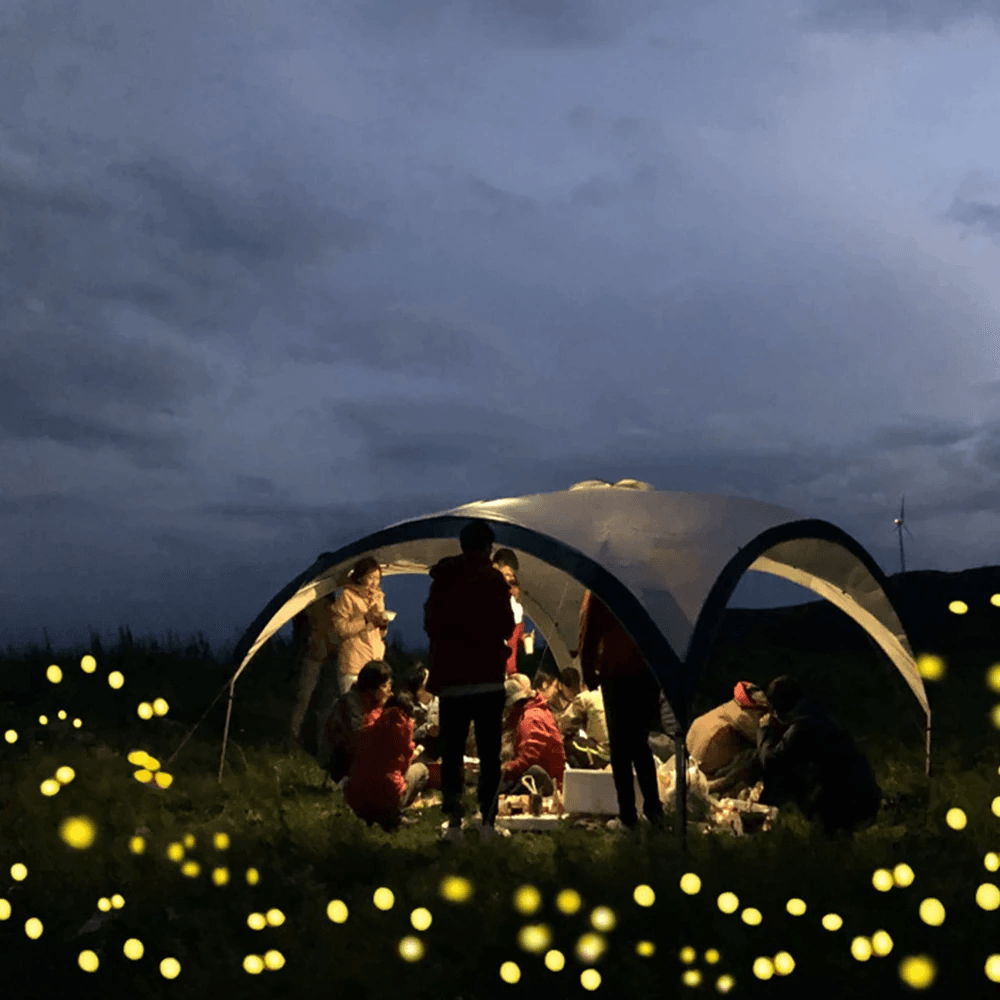 Garden lamps with fireflies 