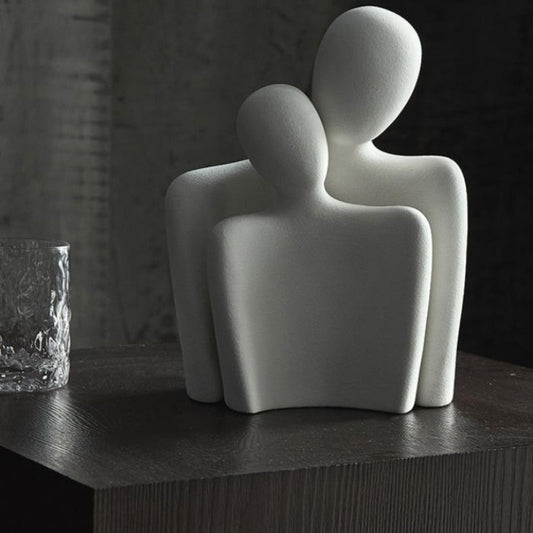 Sculpture moderne symbolisant lien et tendresse (x2)