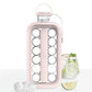 2-in-1 bottle with integrated ice cube mold 
