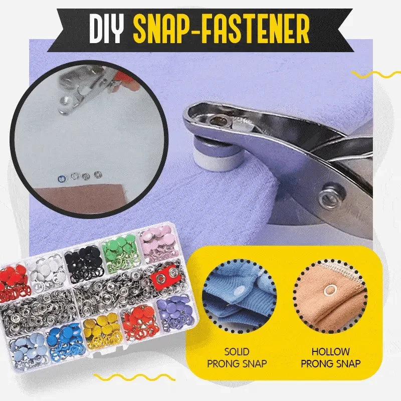 Fixation sans couture : boutons pression faciles à poser