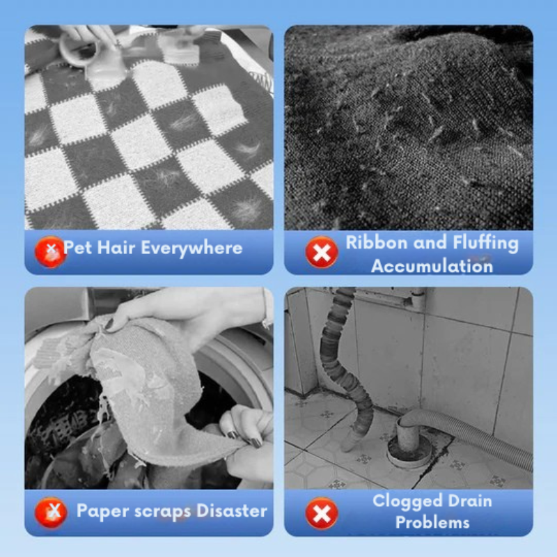 Anti-haar, haar en residu filter voor wasmachine 